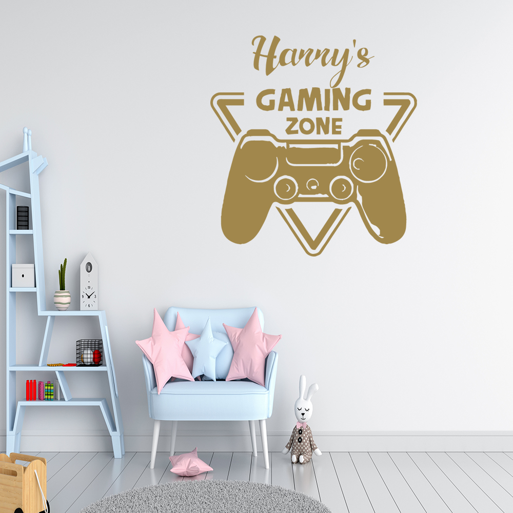 Pc Gaming Wallpaper - Autocollant mural en vinyle avec nom