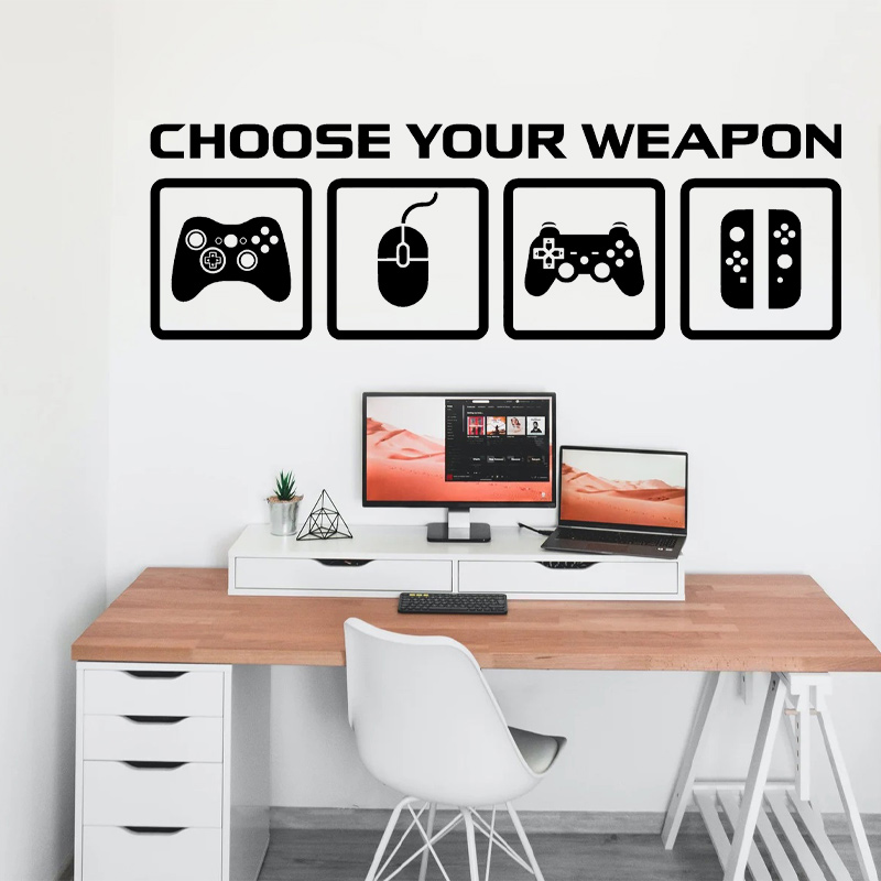Pc Gaming Wallpaper - Décor de jeu vidéo, autocollant mural,