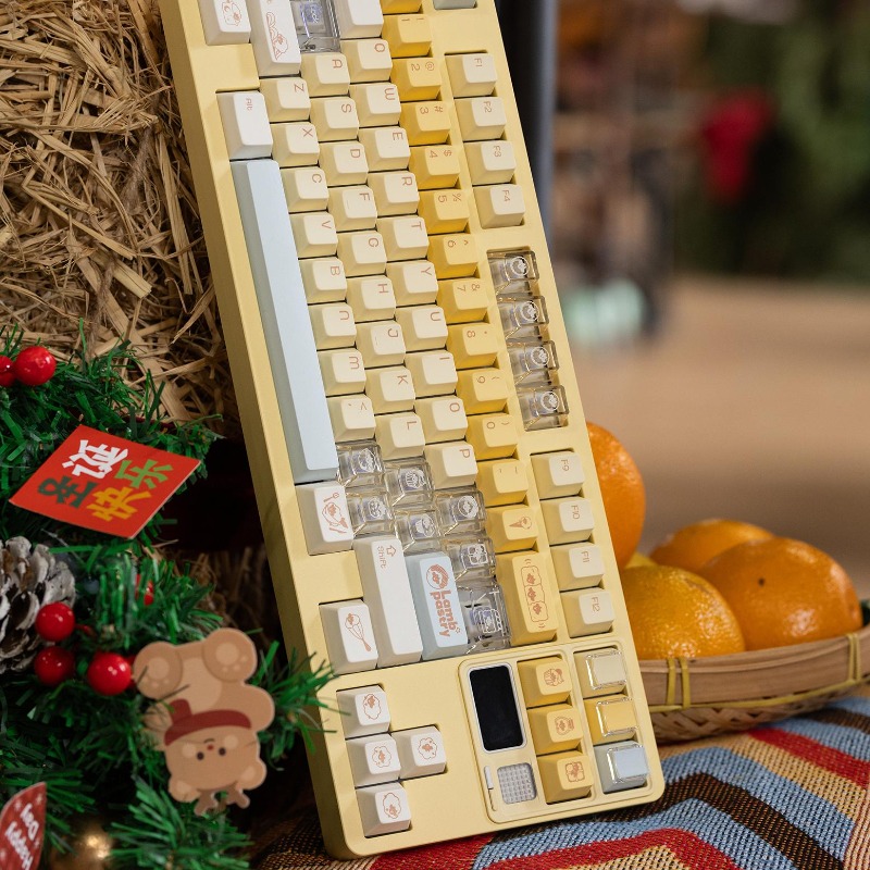 Pc Gaming Yellow - Ensemble de touches de clavier PBT