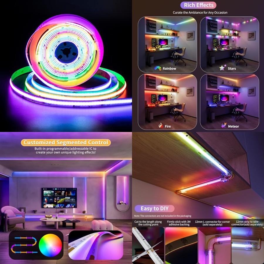 Bande lumineuse LED COB intell - Rgb Light Strip avis et prix